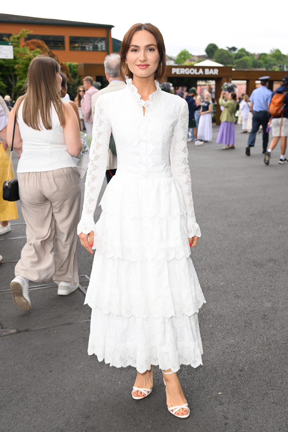 Londres, Angleterre 06 juillet: Maude Apatow, portant Ralph Lauren, assiste au jour sept des championnats de tennis de Wimbledon au All England Tennis and Croquet Club le 06 juillet 2025 à Londres, en Angleterre. (Photo de Karwai Tang / Getty Images pour Ralph Lauren)