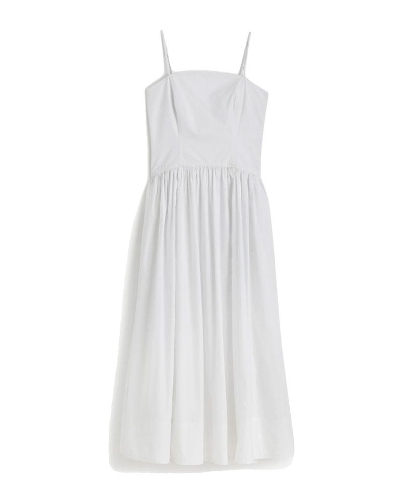 Robe maxi cousue en poplin