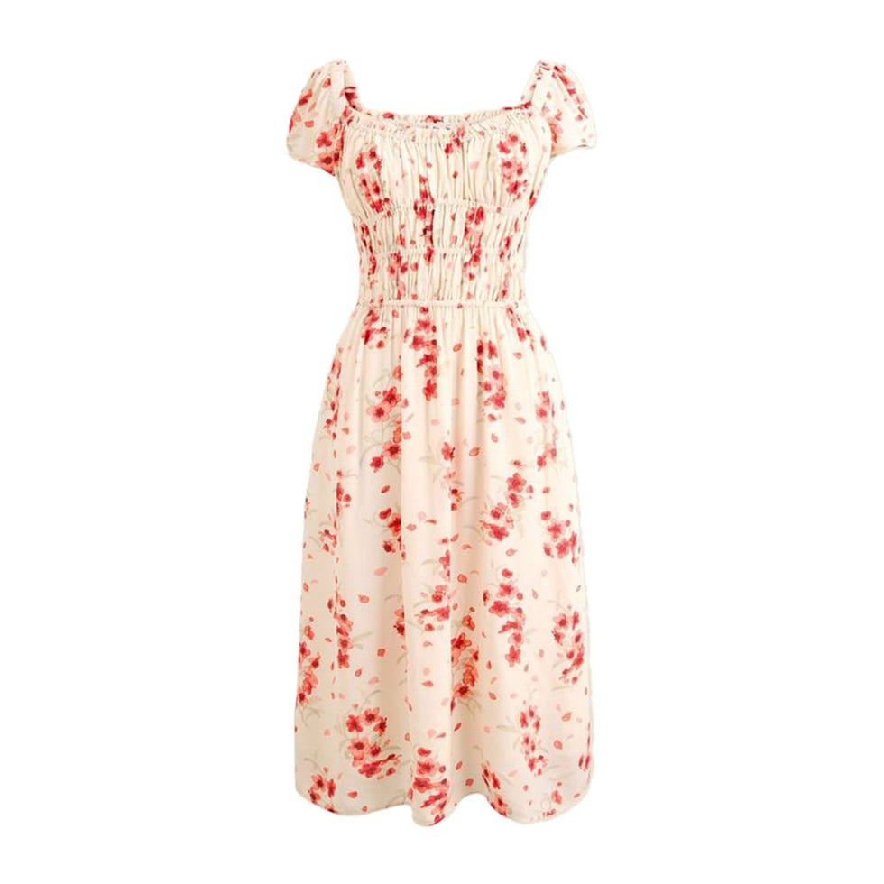 Robe Rêverie en imprimé floral cramoisi Robe Rêverie en imprimé floral cramoisi