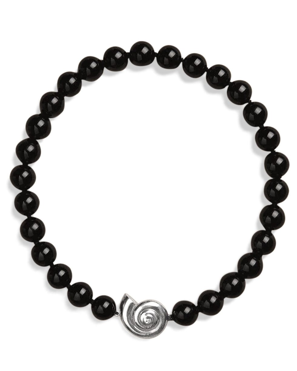 Collier nautilus onyx