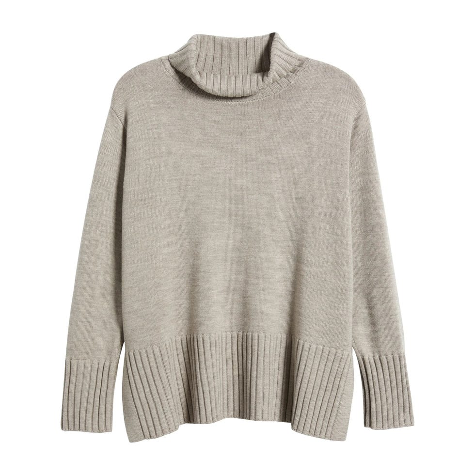Pull en laine mérinos à col roulé