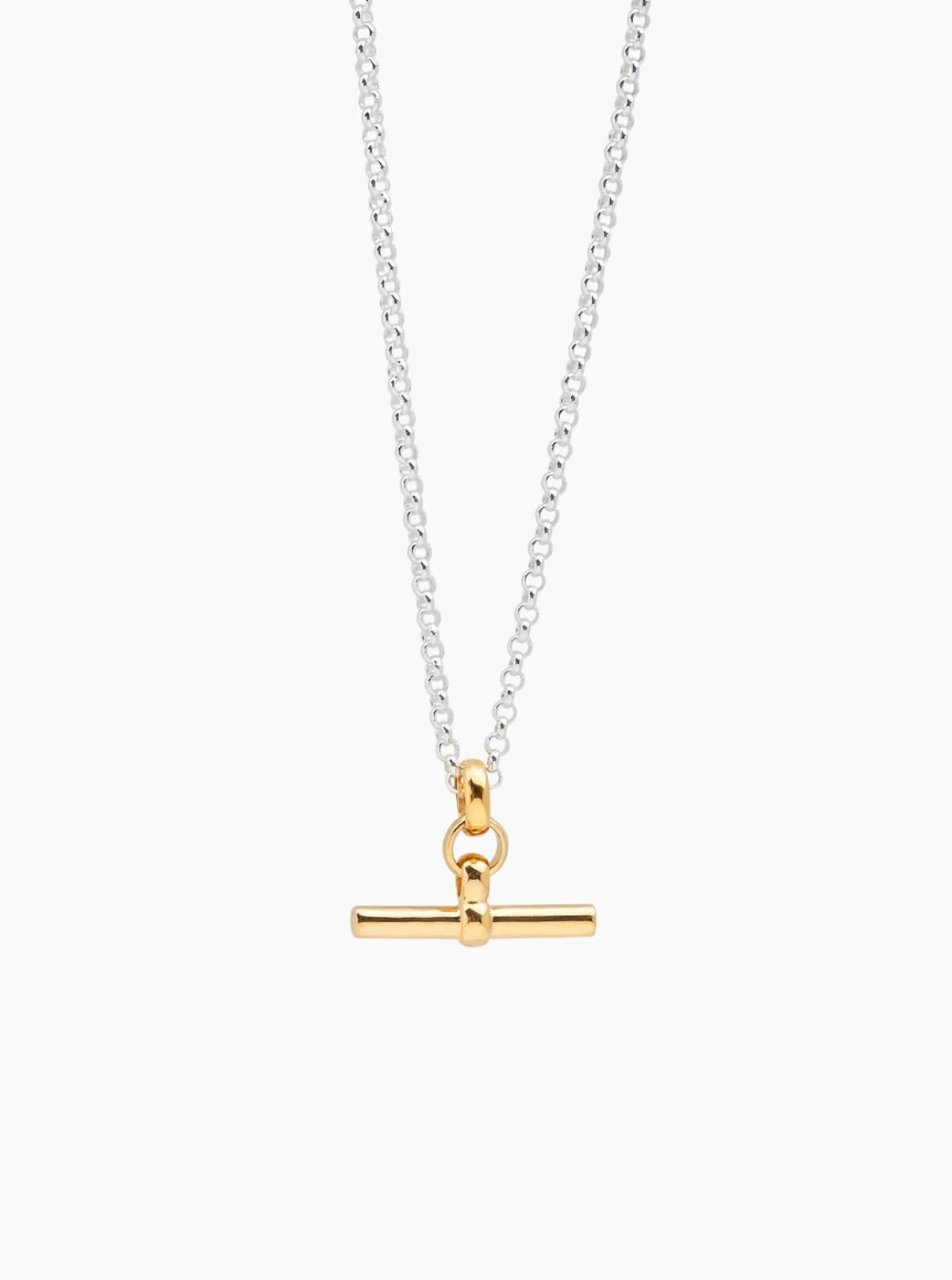 Bar Gold T sur la chaîne Silver Belcher