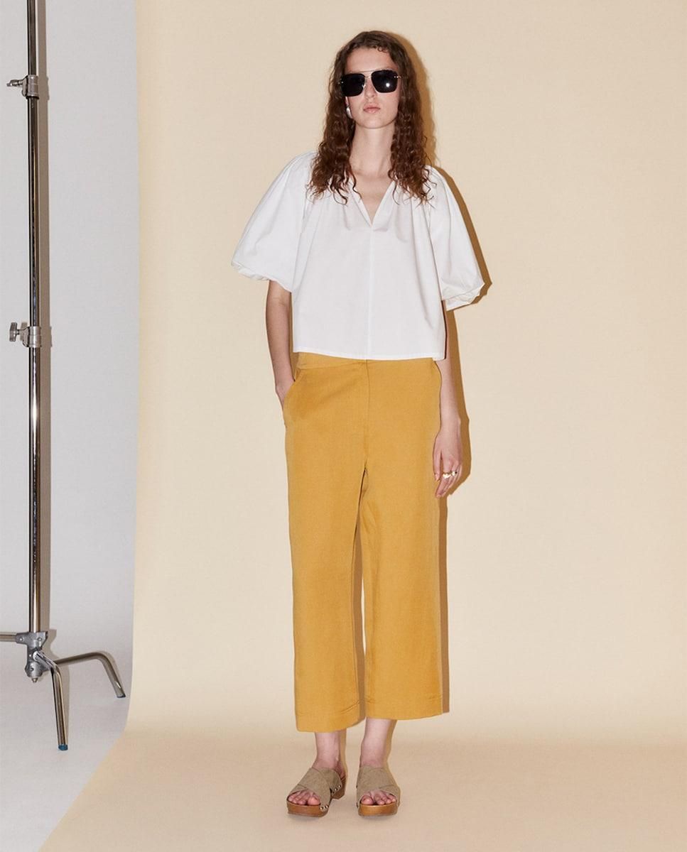 Pantalon de moutarde large