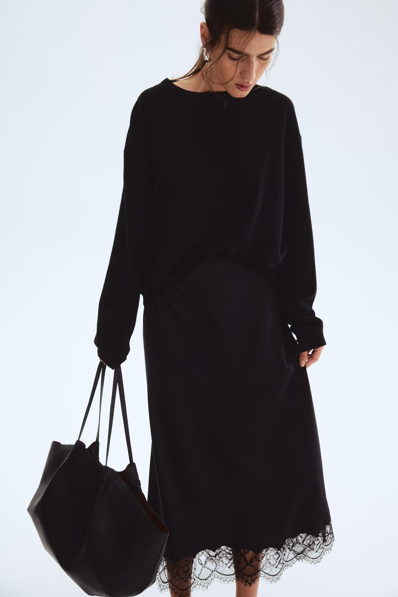 Jupe de lingerie noire