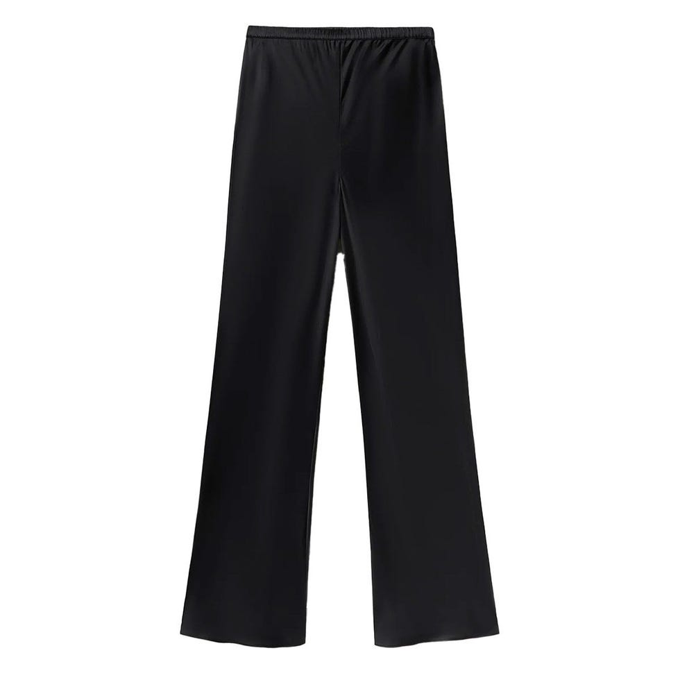 Pantalon coupé de biais en noir