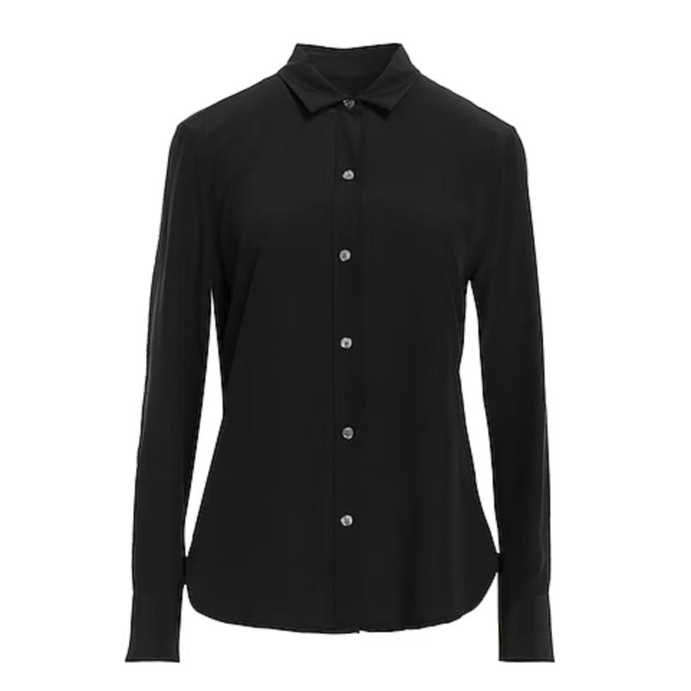 Chemise boutonnée en soie