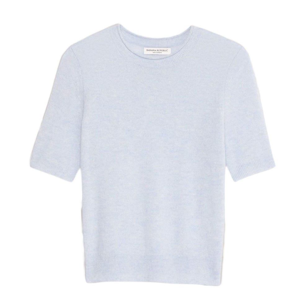 Pull à manches courtes en cachemire léger