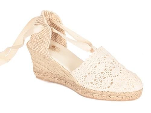 Espadrilles de coin demi-crochet