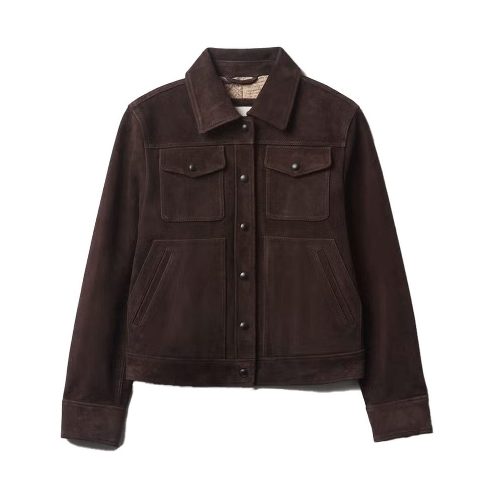 Veste de camionneur en daim détendu Veste de camionneur en daim détendu