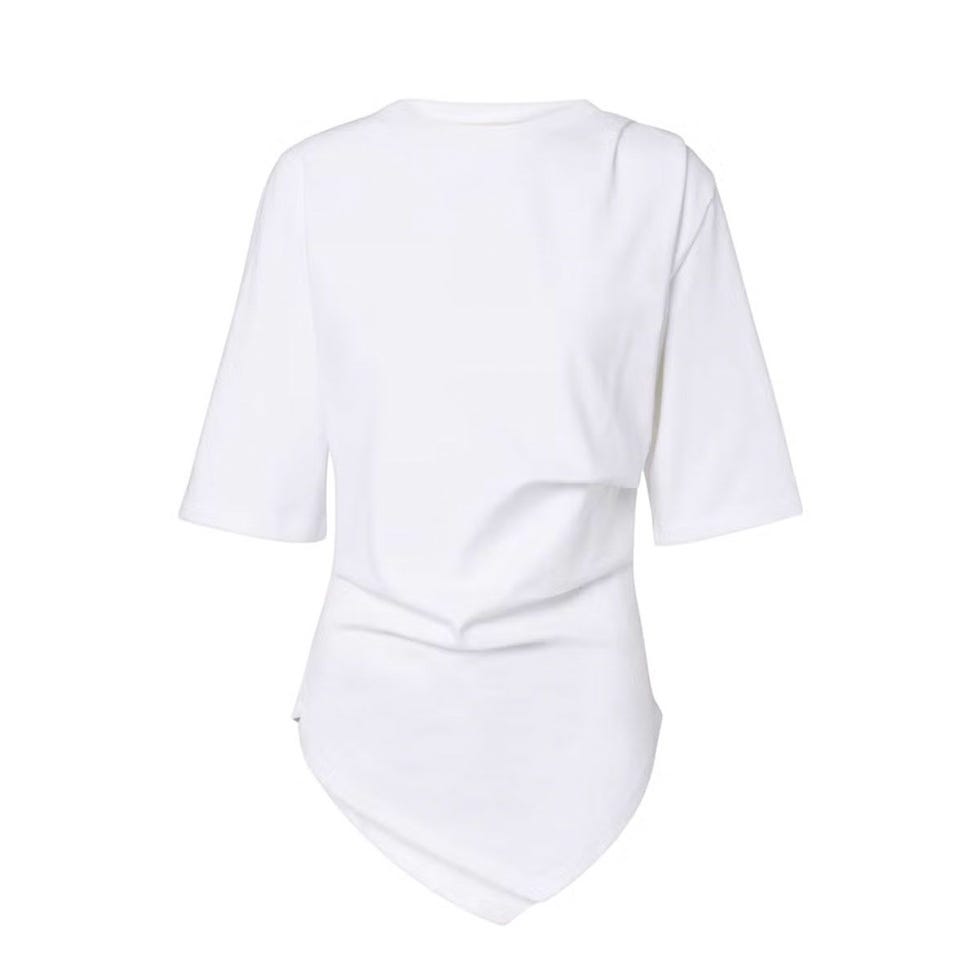 T-shirt en jersey coton rassemblé T-shirt en jersey coton rassemblé