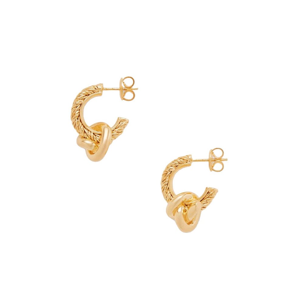 Boucles d'oreilles de cerceau plaquées or Boucles d'oreilles de cerceau plaquées or