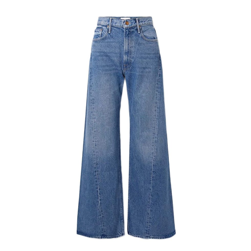 Jean à jambes larges de torsion au citron Jean à jambes larges de torsion au citron