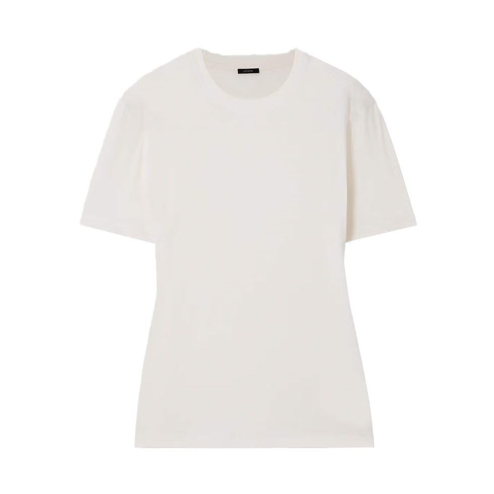 T-shirt en jersey en coton et en soie T-shirt en jersey en coton et en soie