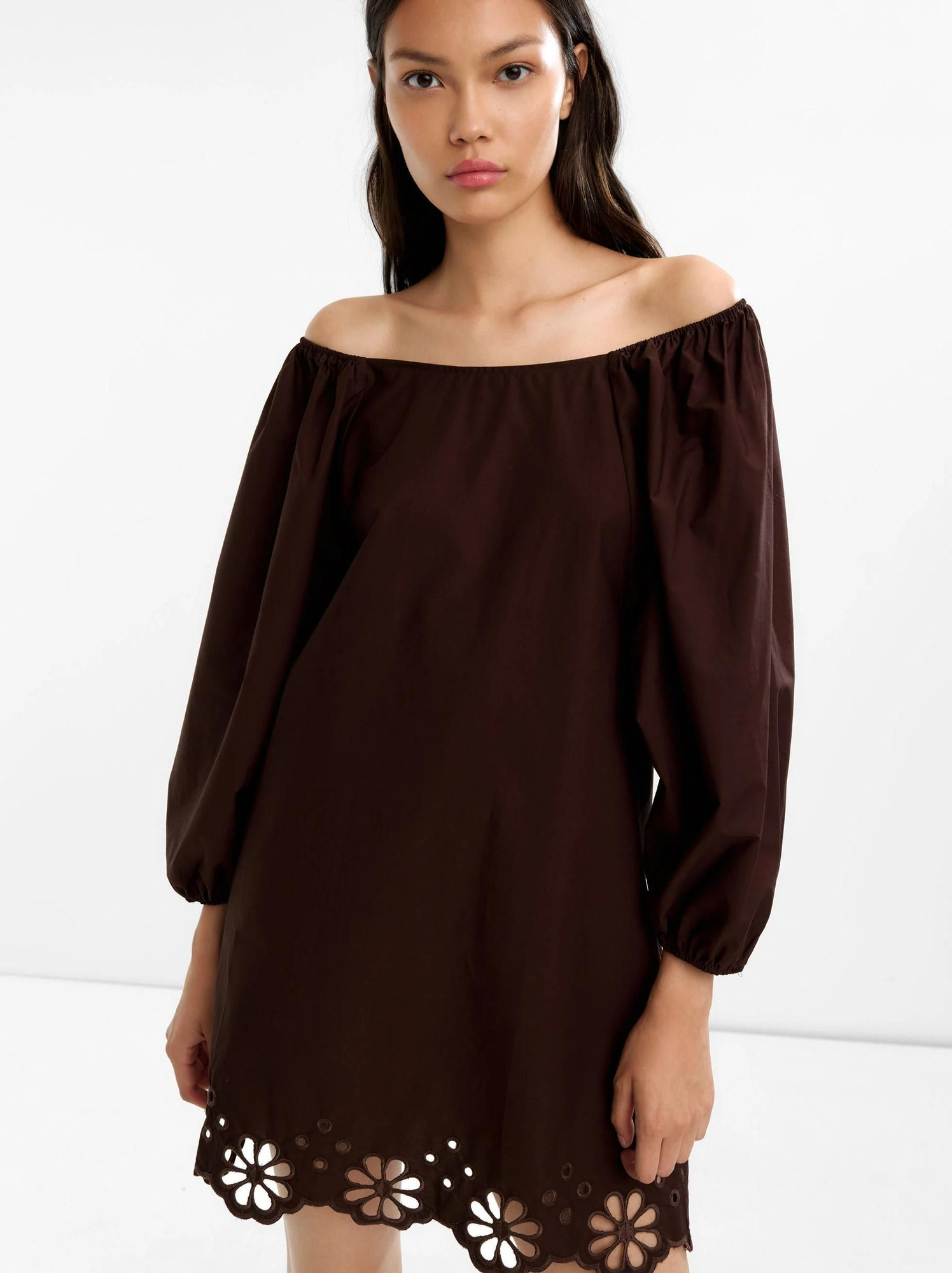 Robe brune boho