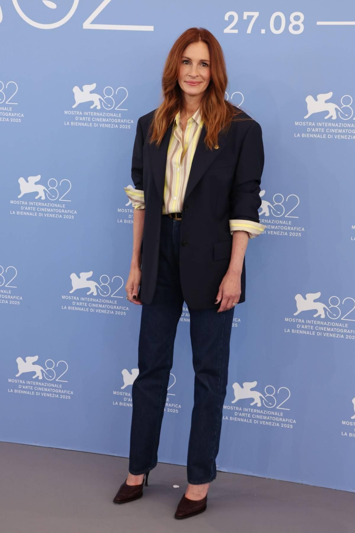 Julia Roberts au Festival du film de Venise en 2025 lors de la promotion du film «After the Hunt»