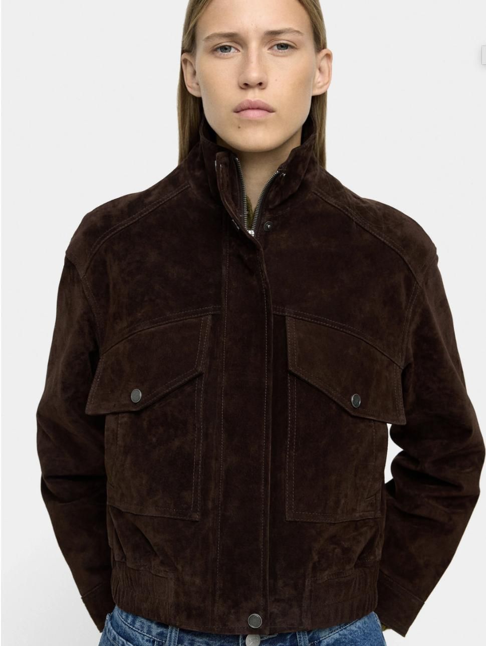 Veste à col courte