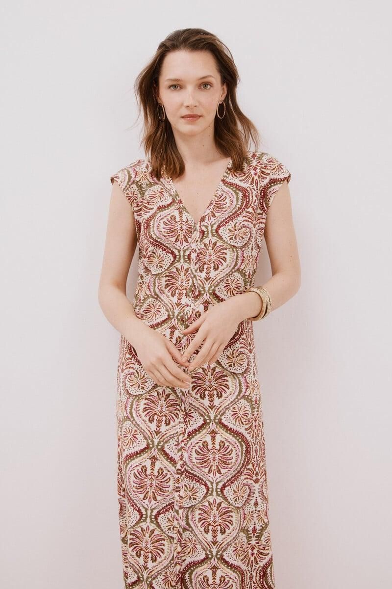 Robe MIDI Emparent le bec décolleté