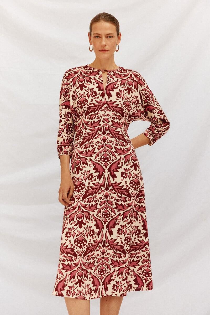 Robe imprimée rose