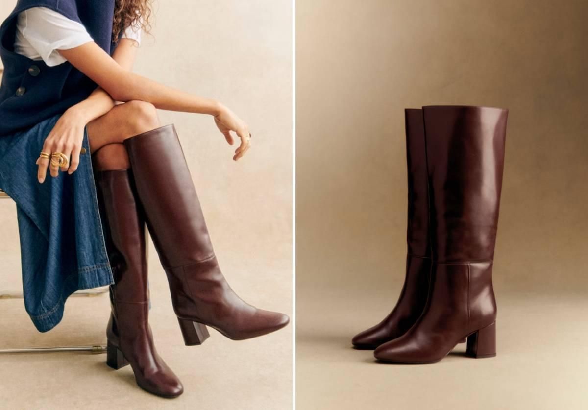 Boots 'Theodora' dans le chocolat, de Sézane