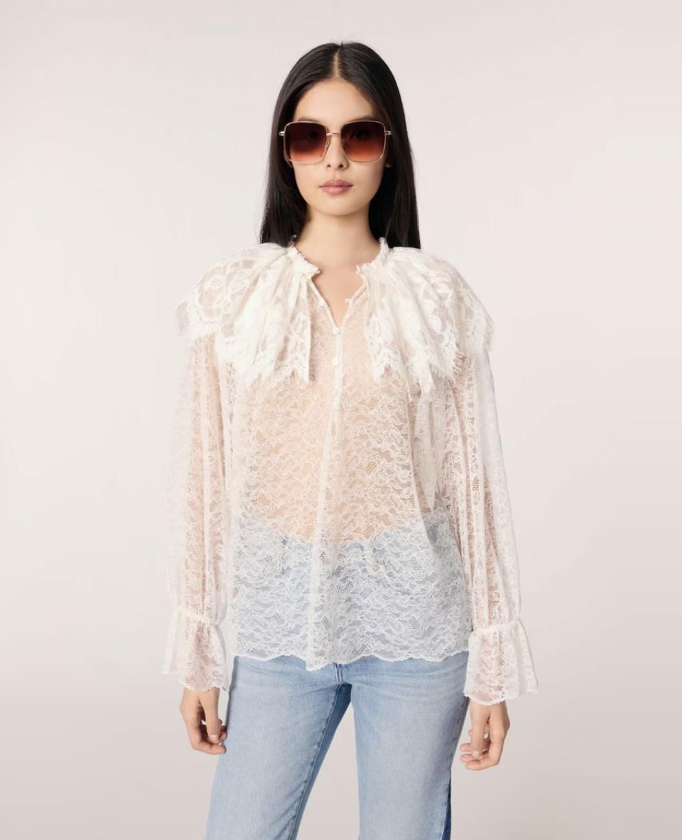 Transparences en dentelle blanche