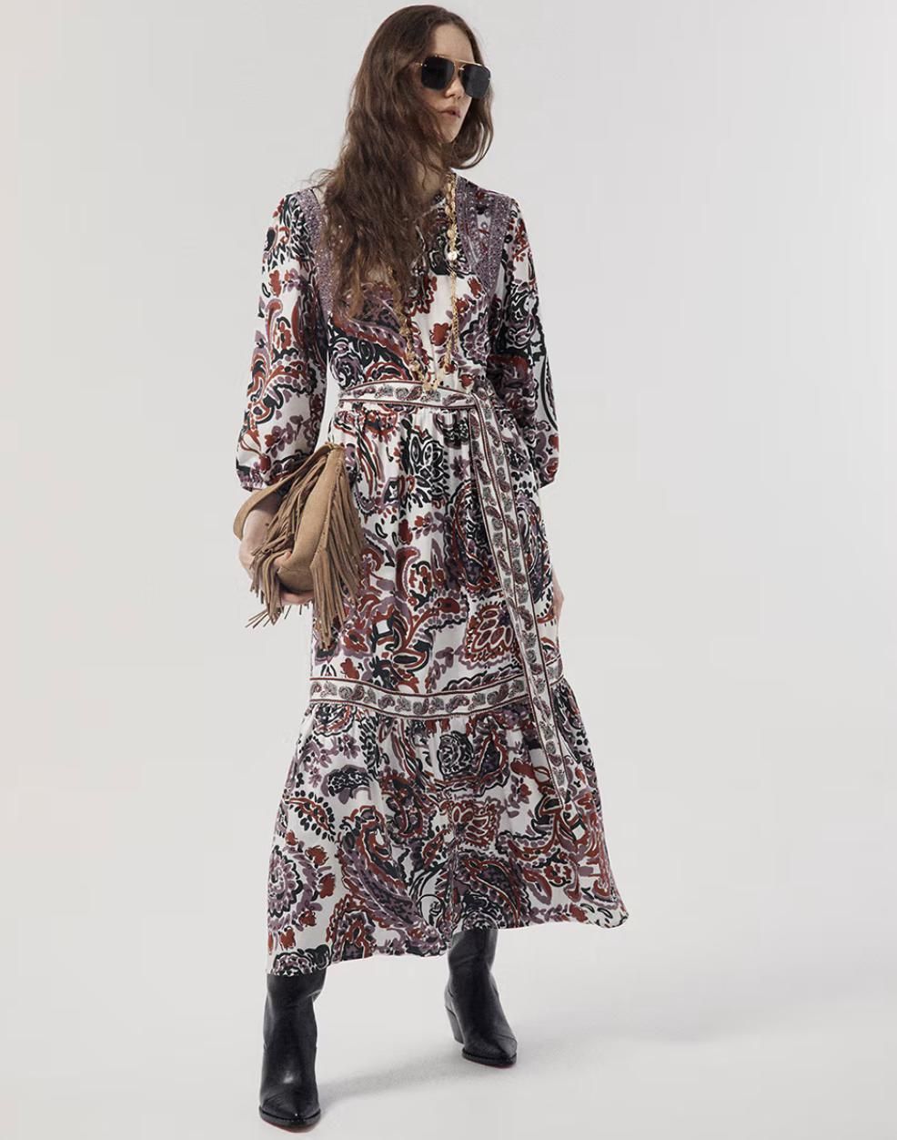 Robe de ceinture bohème