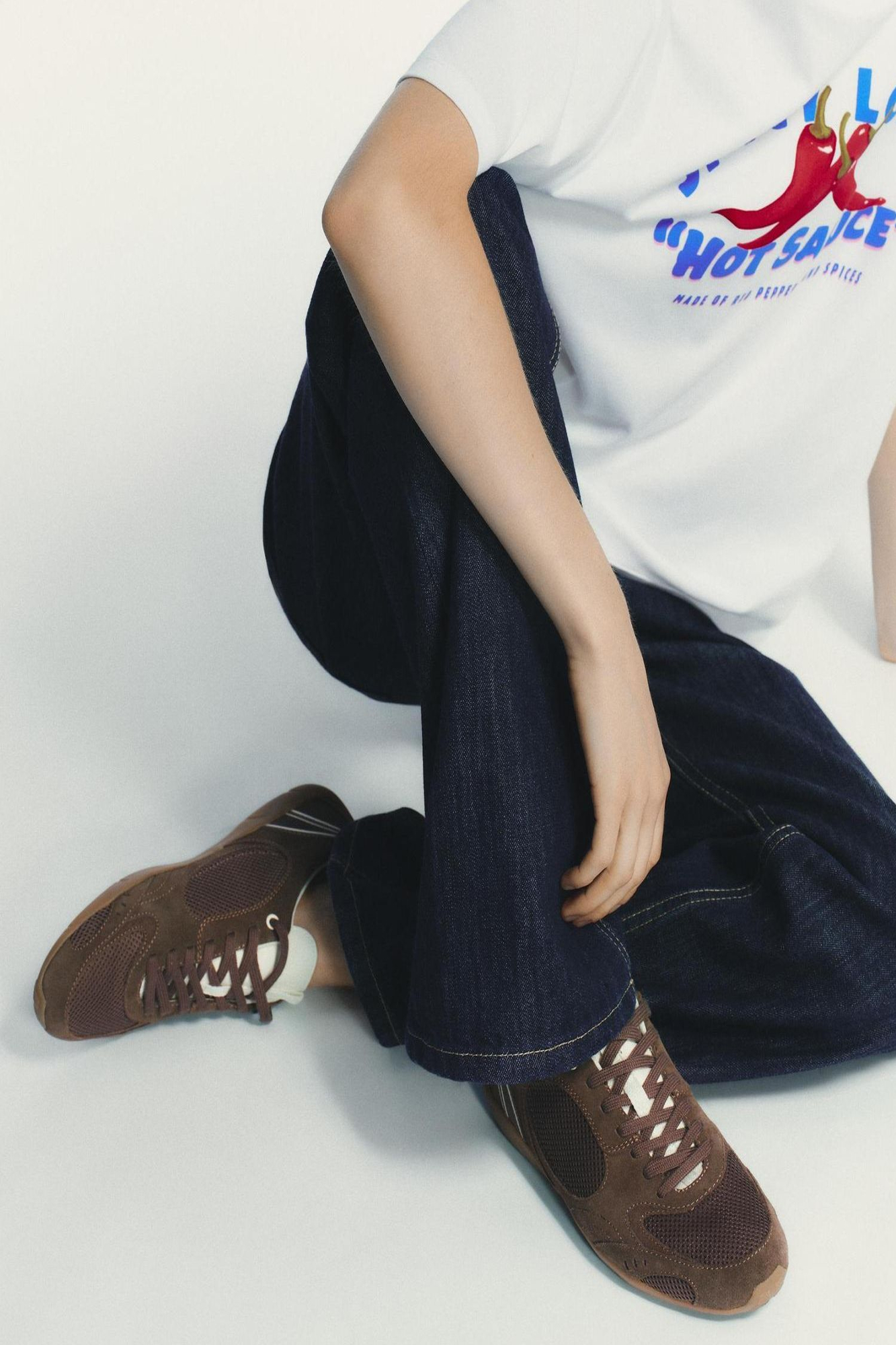 Chaussures de course brunes