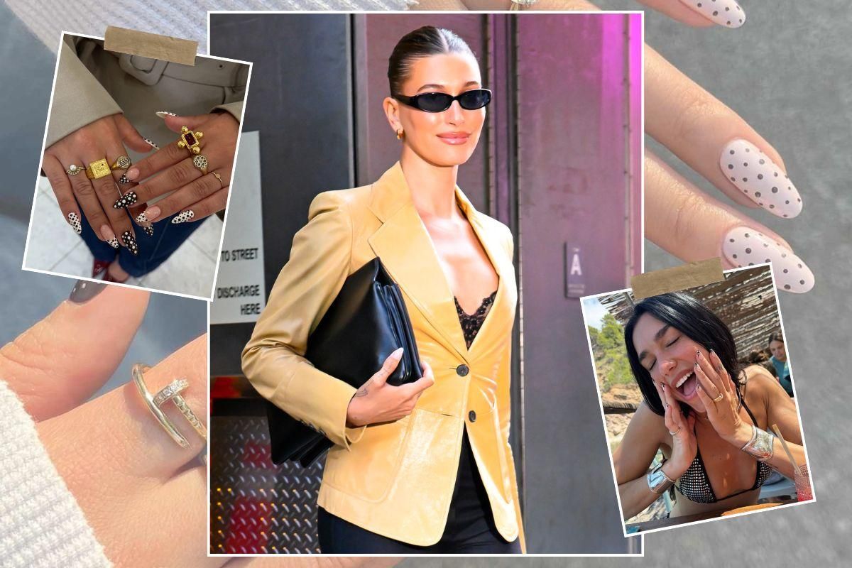 Las polka dots nails son una de las tendencias de manicura que vienen pisando fuerte