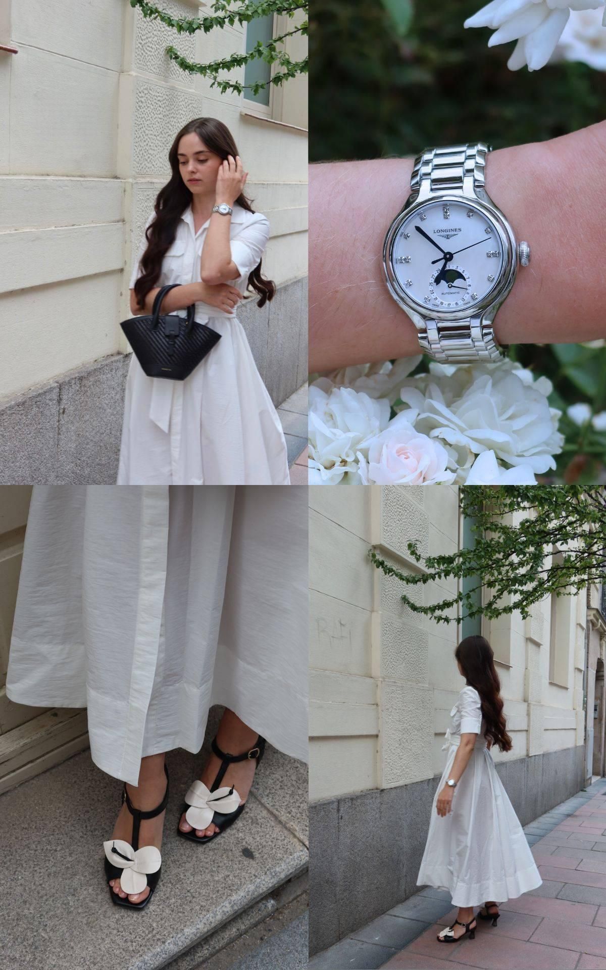 Mon look pour l'événement Longines, avec la montre de la collection «Primaluna» en tant que protagoniste