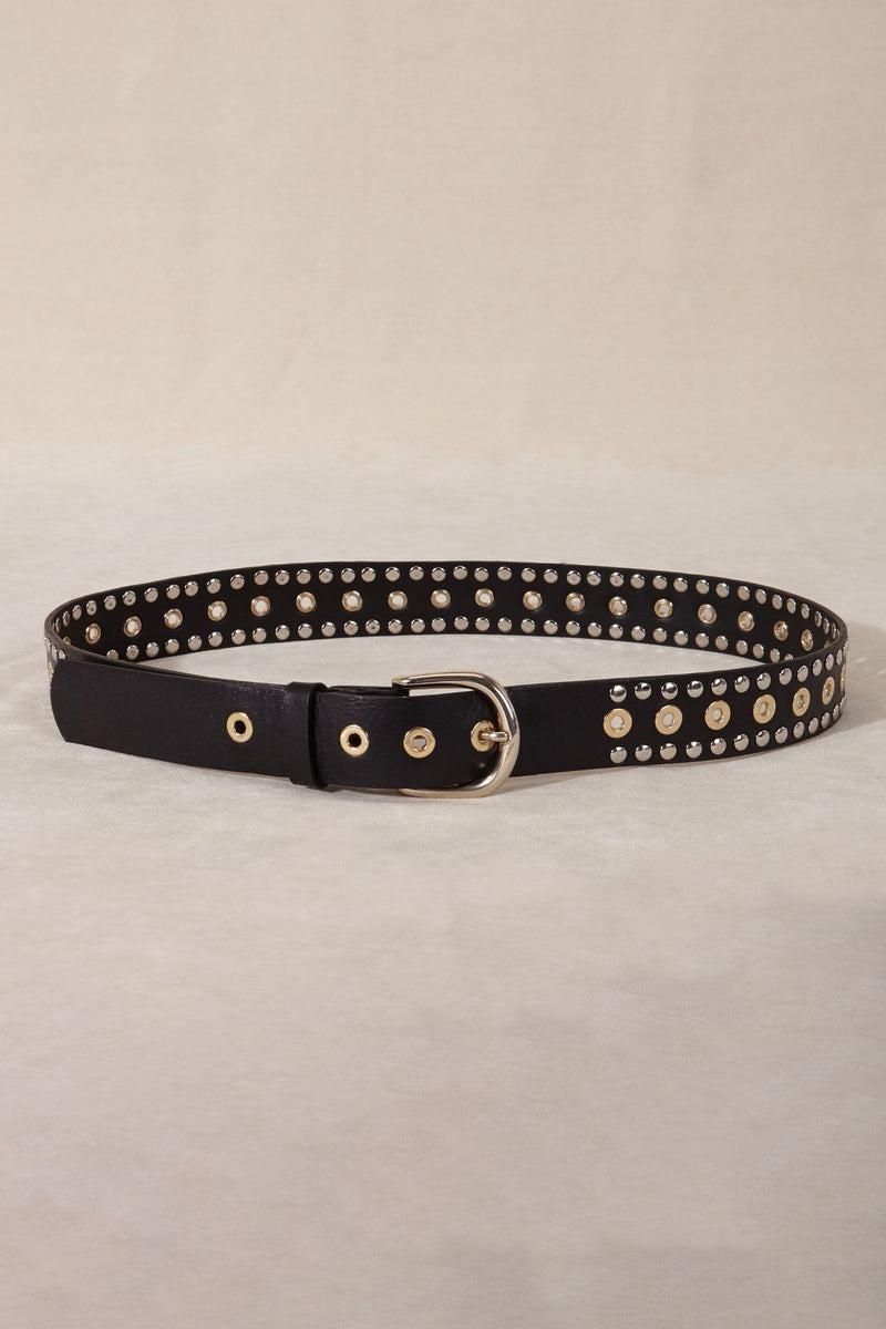 Ceinture en cuir noir