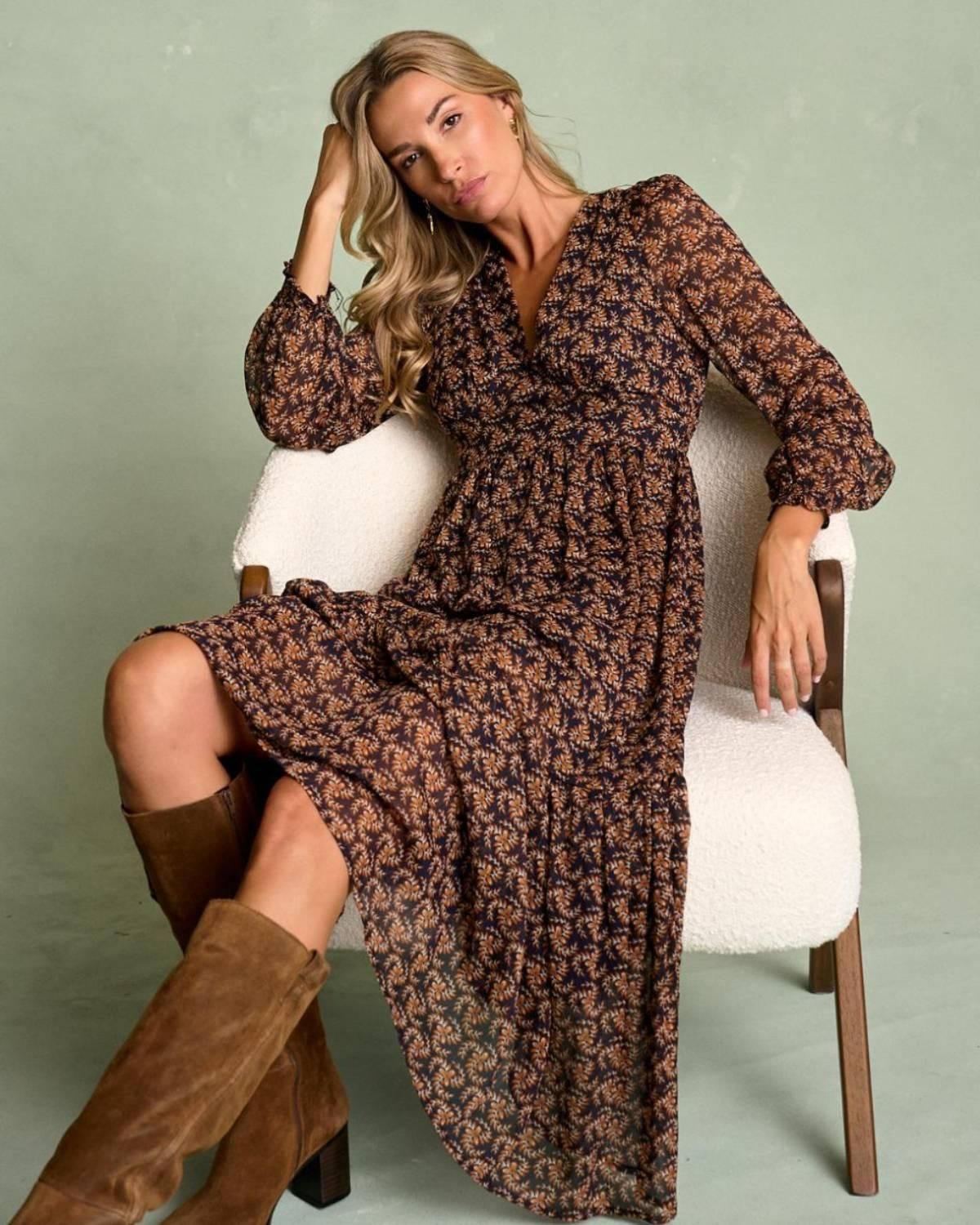 «Boho» + High Boots Robe par Polin et Moi