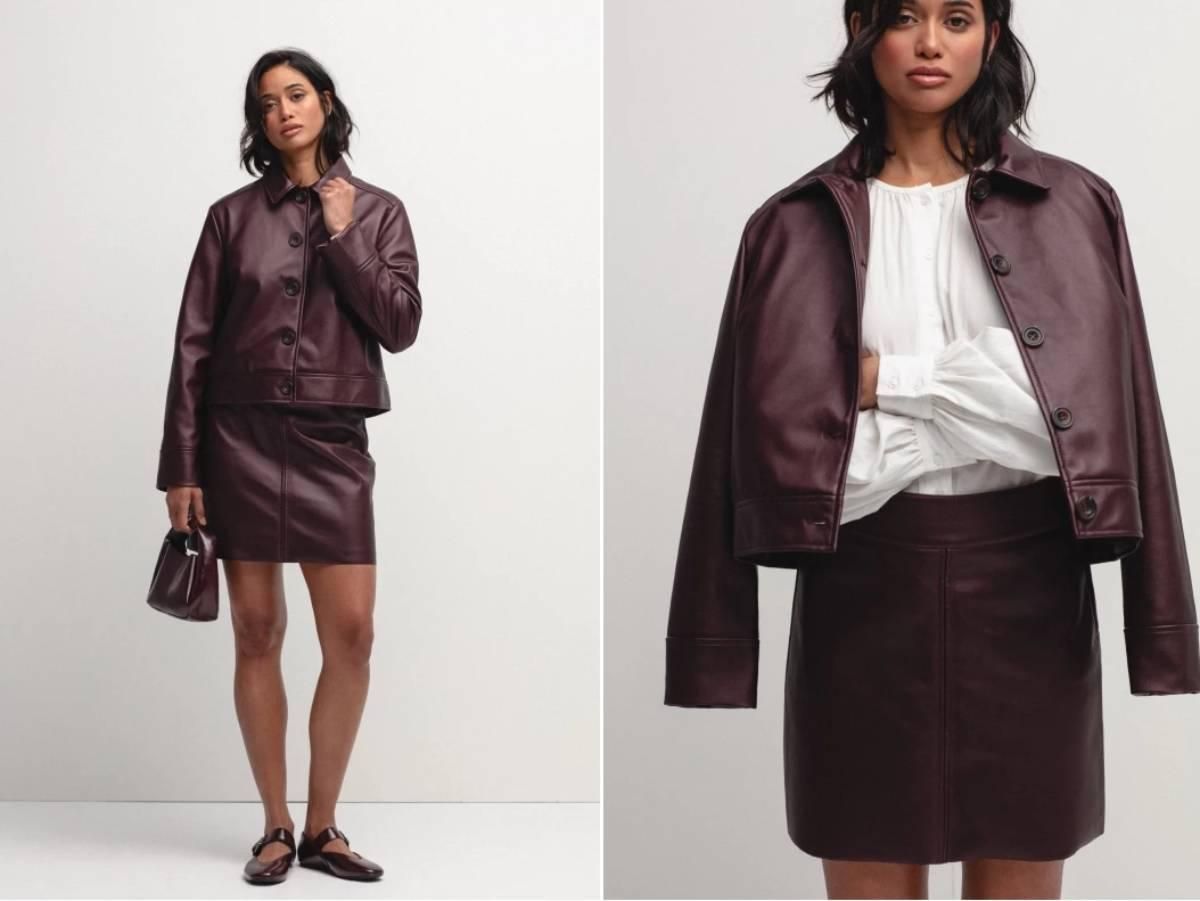 Ensemble bordeaux d'effet cutané, câlin & amp; Clau