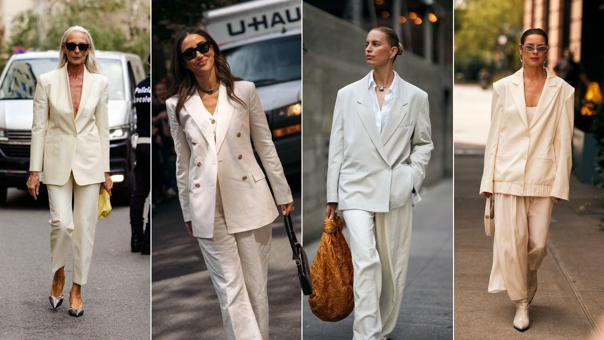 El traje de chaqueta blanco es la opción preferida de las mujeres más elegantes.