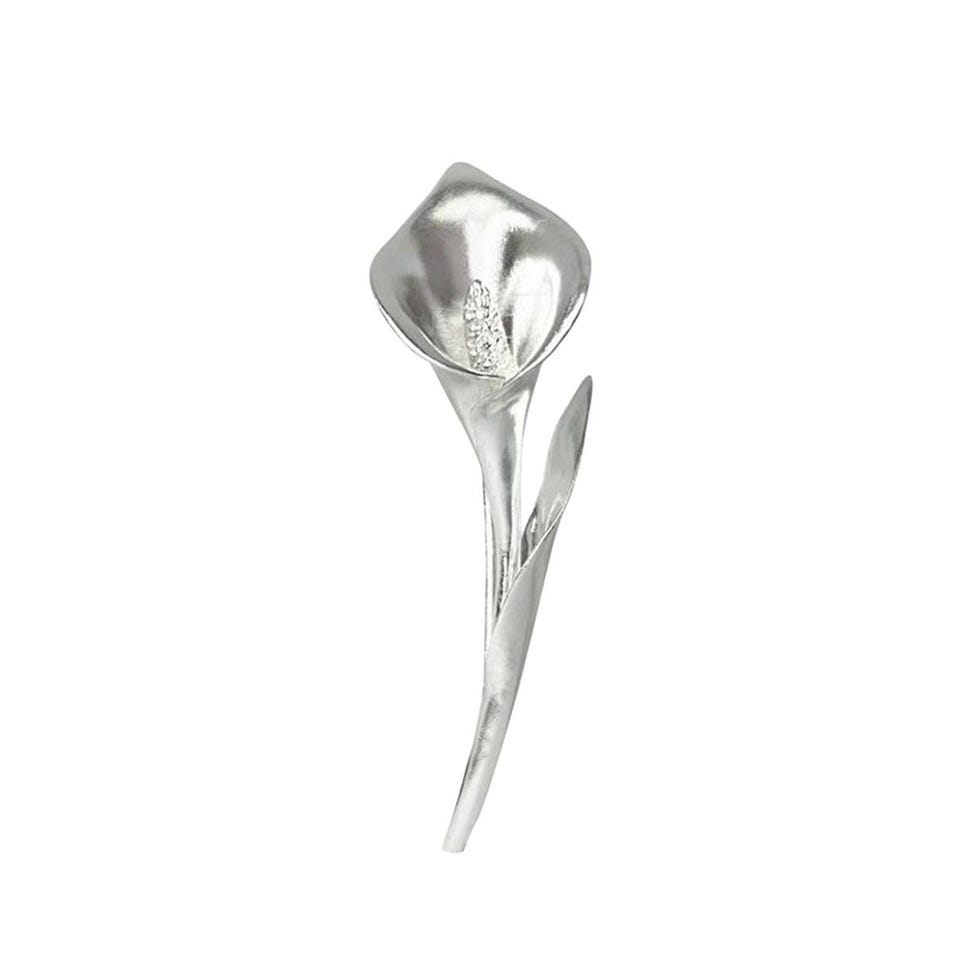 Broche en argent calla