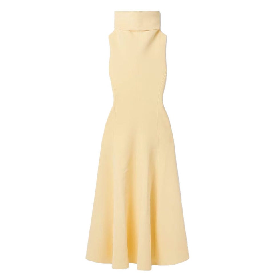 Robe midi en crêpe drapée