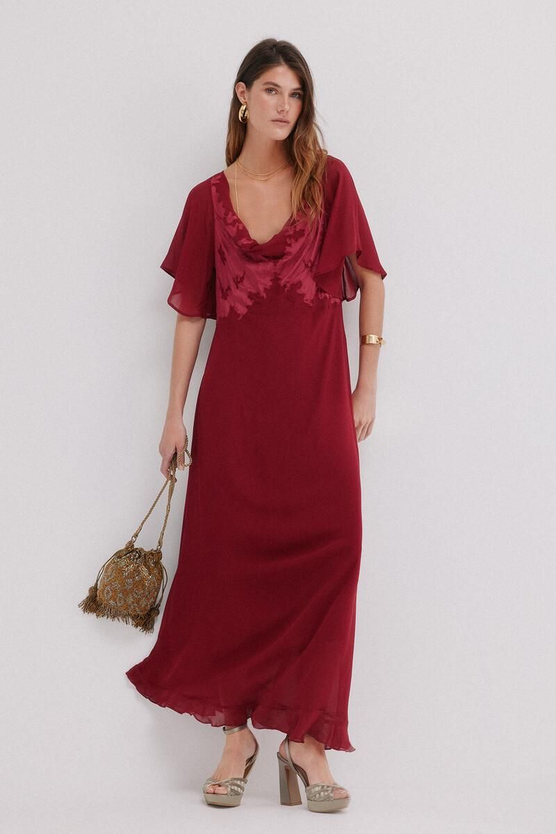 Robe invitée grenat