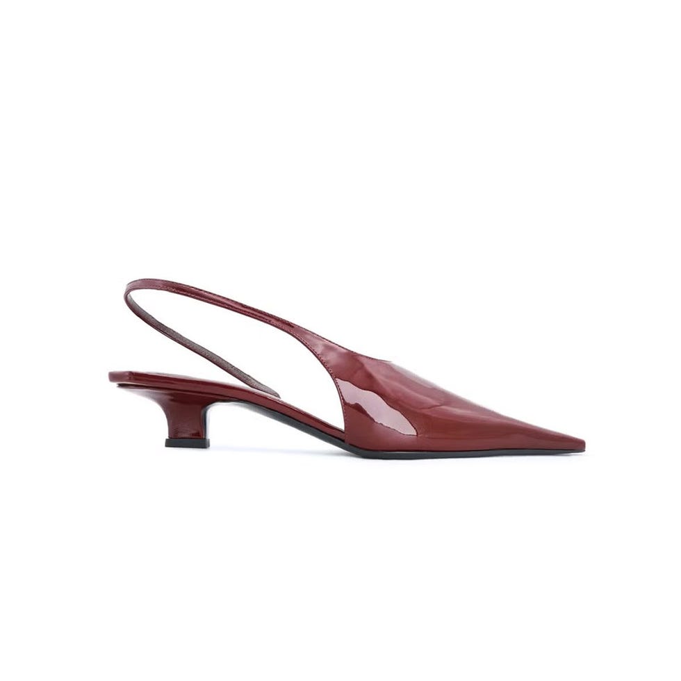 Aurora Brevet Leather Slingbacks