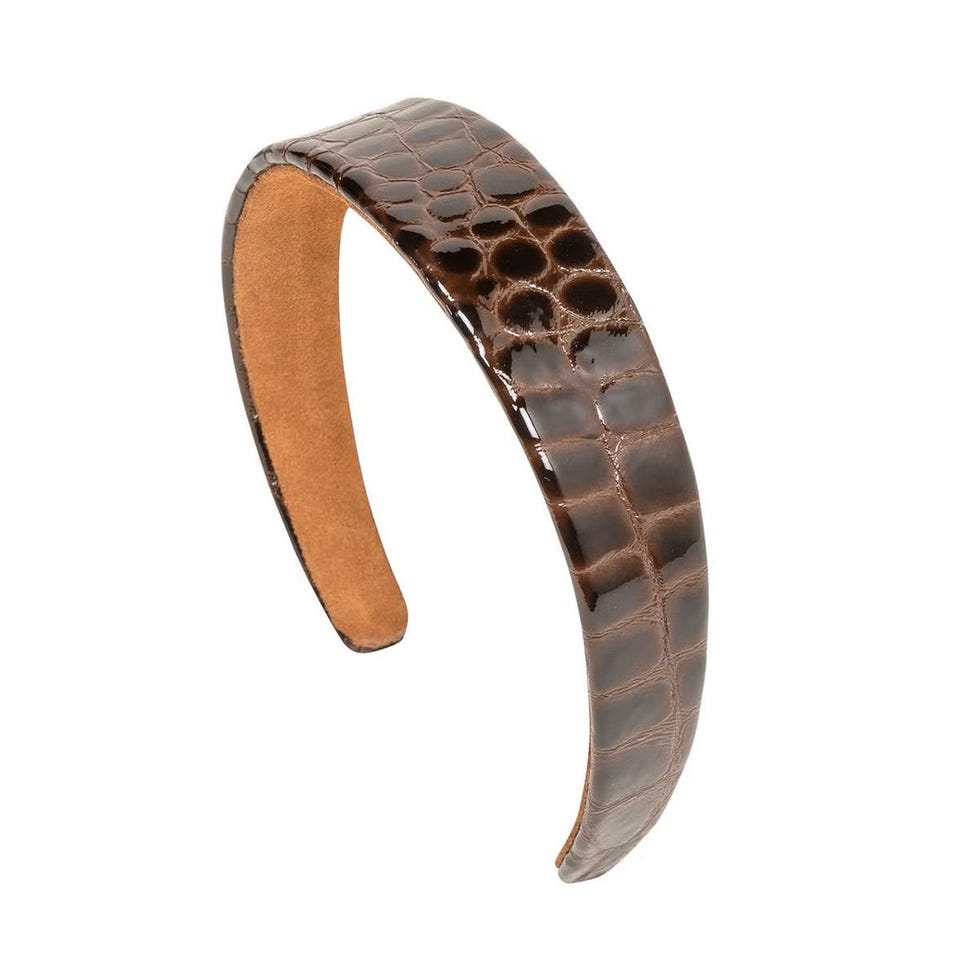Bandeau en cuir en croc