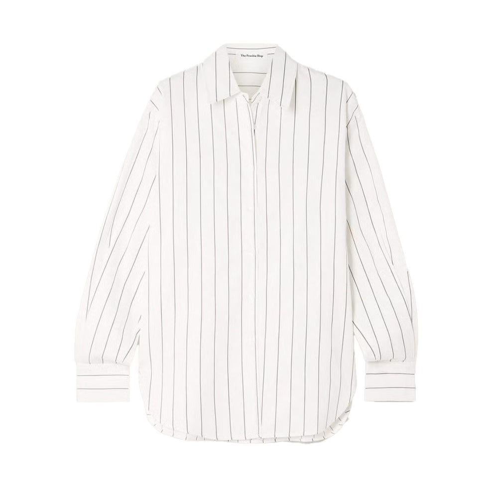 Chemise de popline à rayures péri