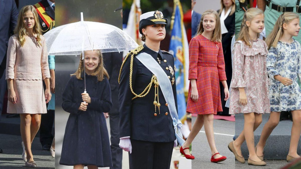 Los mejores looks de la princesa Leonor en el Día de la Hispanidad.