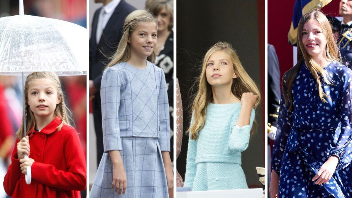 La evolución de la infanta Sofía en el Día de la Hispanidad: sus looks desde su primer 12 de octubre en 2014