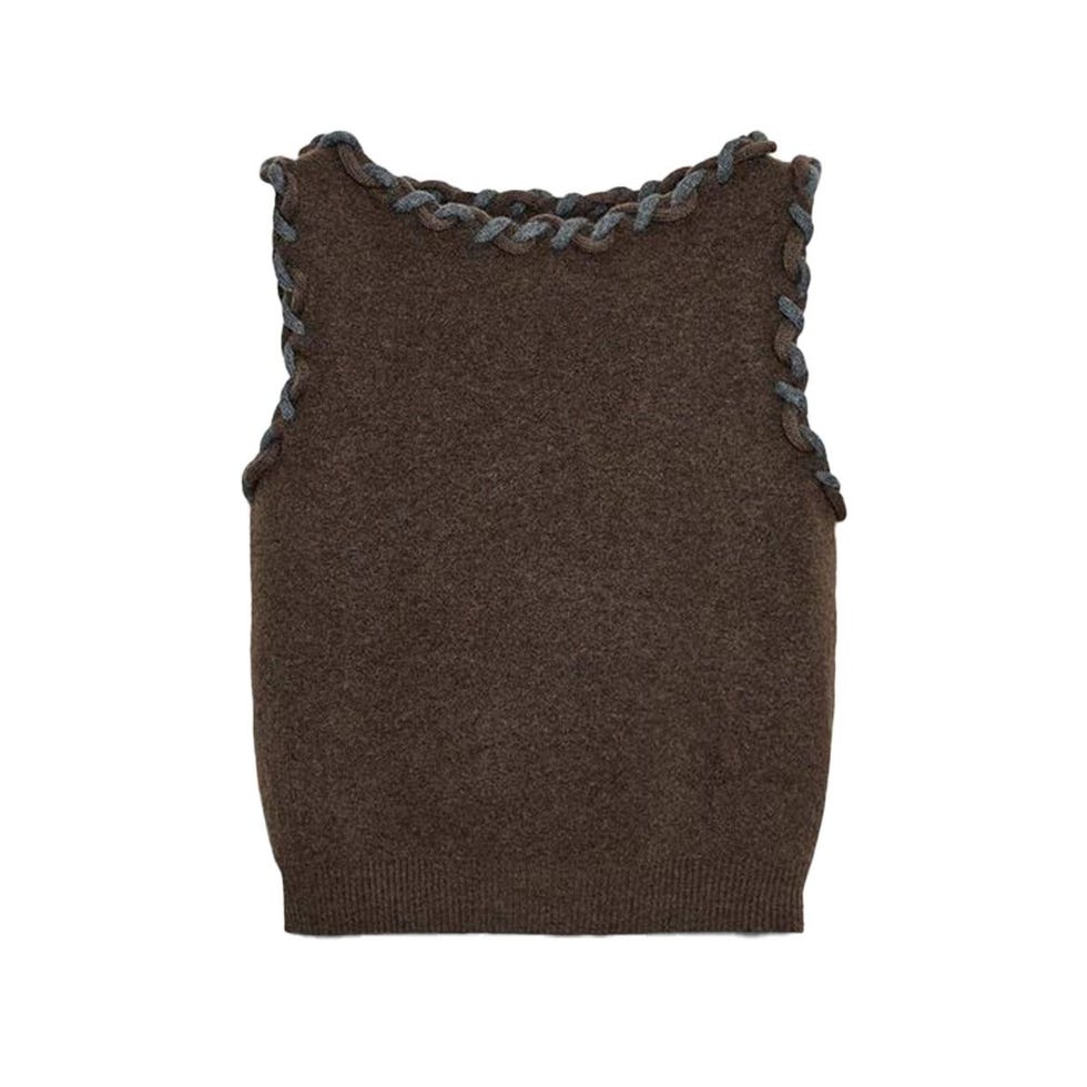 Haut en tricot à bordure entrelacée Haut en tricot à bordure entrelacée