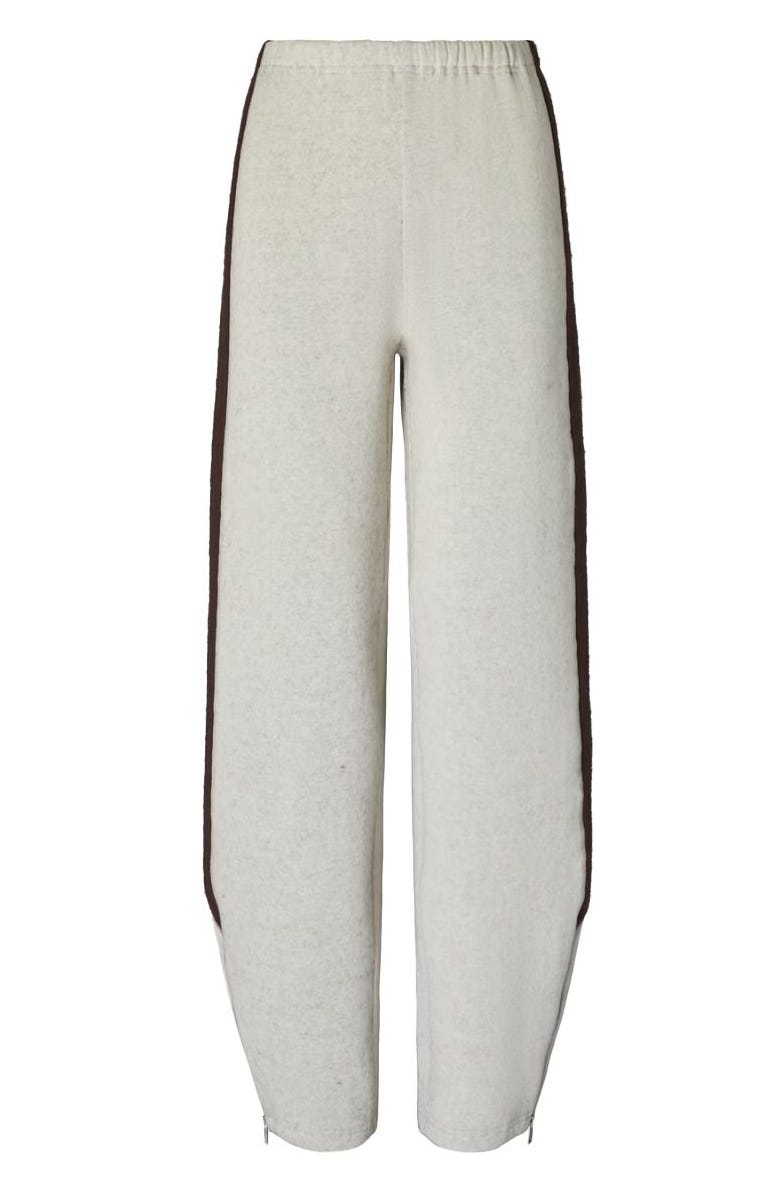 Pantalon de survêtement en jersey japonais en ivoire/moka Pantalon de survêtement en jersey japonais en ivoire/moka