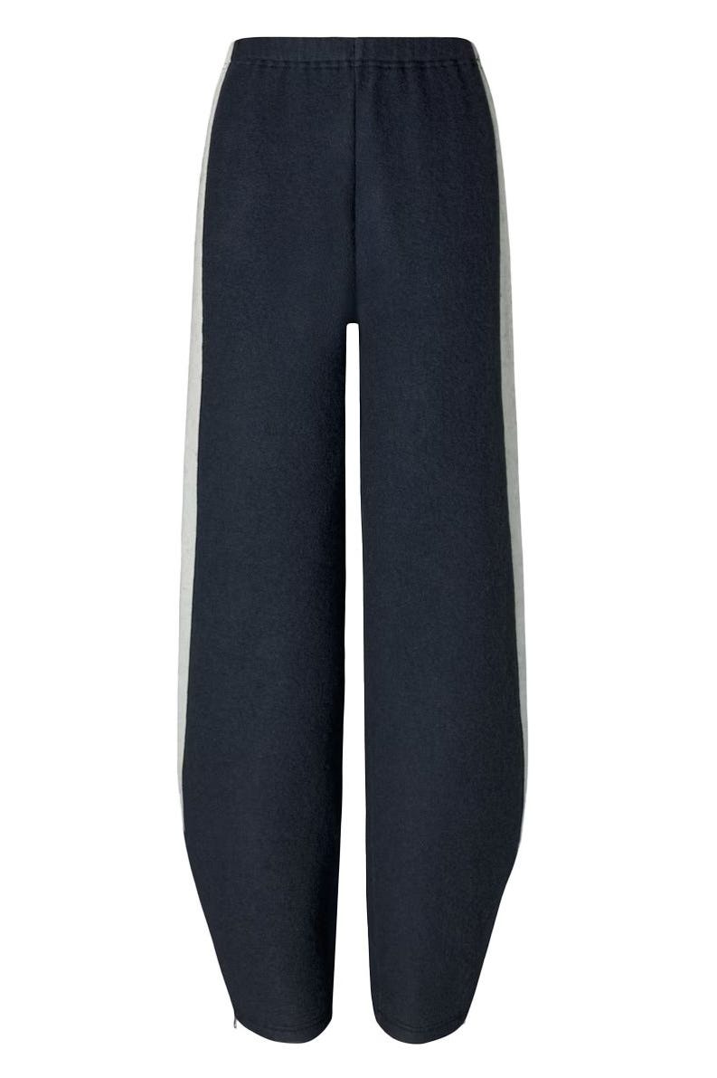 Pantalon de survêtement en jersey japonais en bleu marine/ivoire Pantalon de survêtement en jersey japonais en bleu marine/ivoire