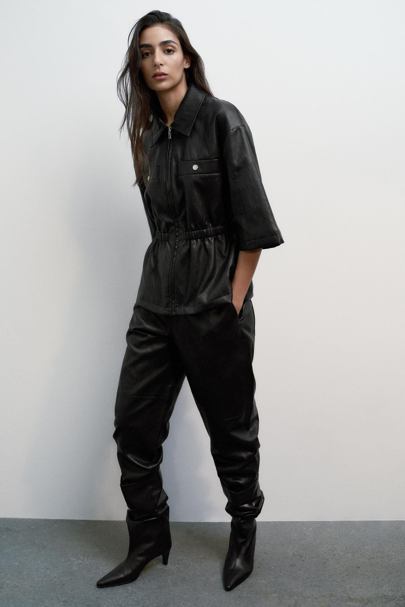 Pantalon en simili cuir