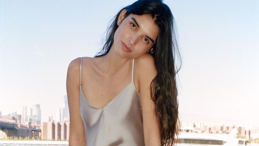 vestido lencero de zara
