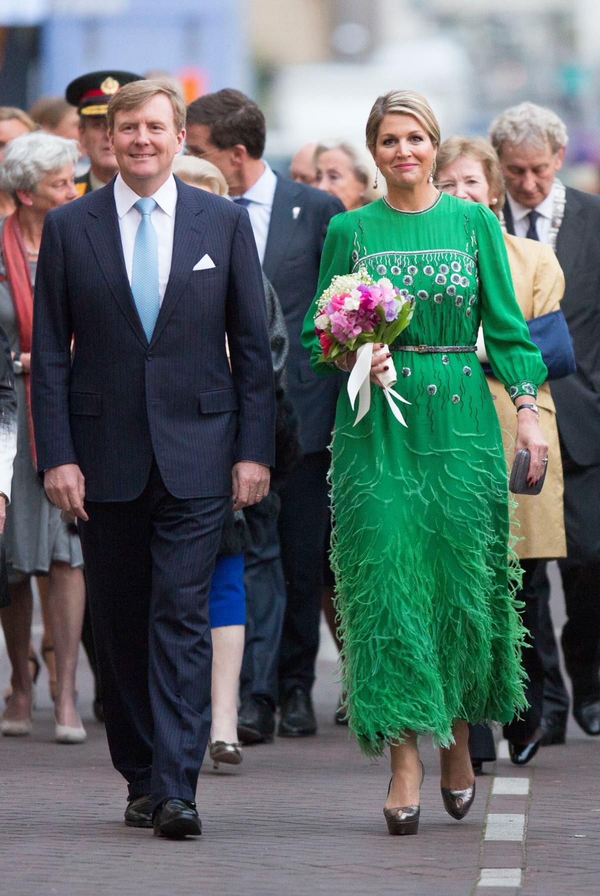 Robe de la reine Beatrix que Máxima de Hollande a également portée.