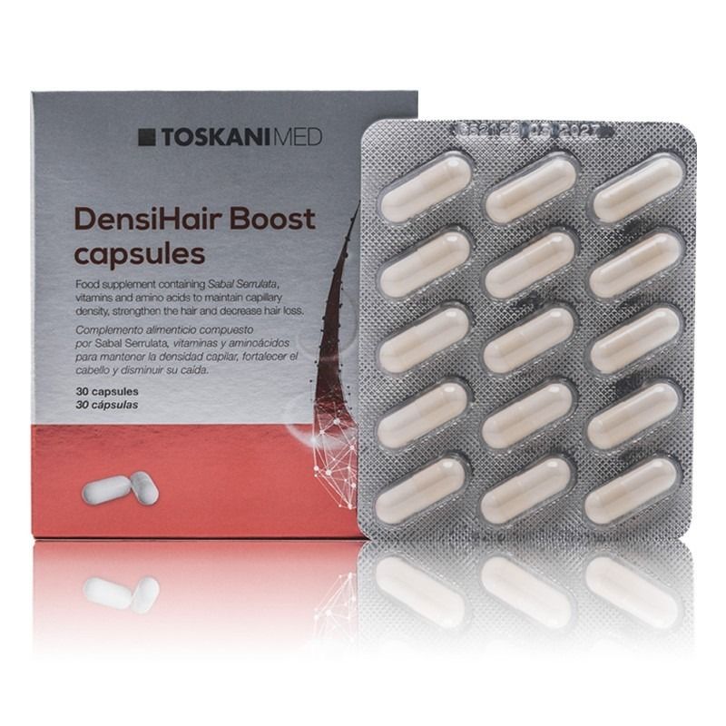 Capsules DensiHair Boost de Toskani.