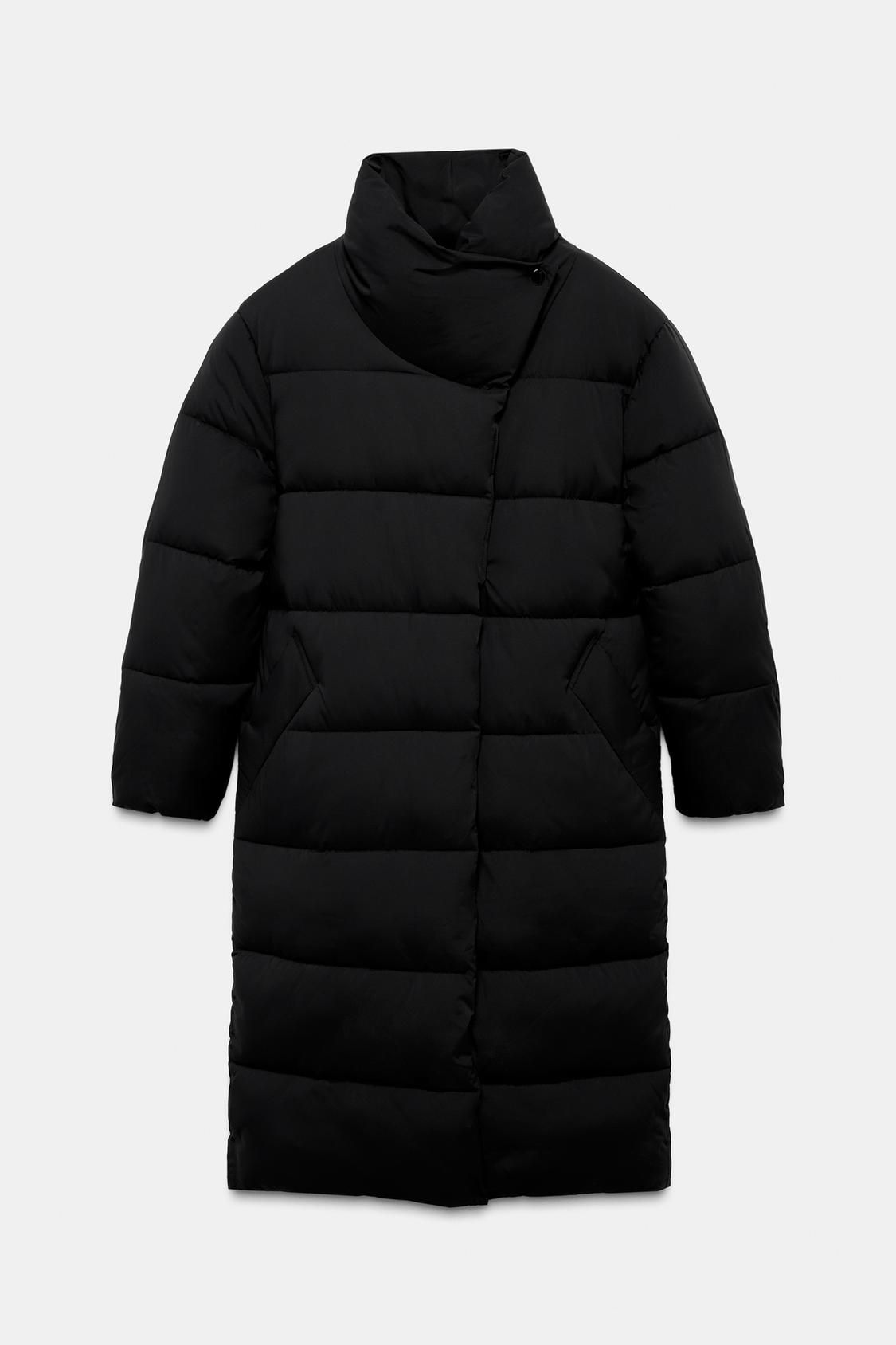 Anorak long noir pour femme