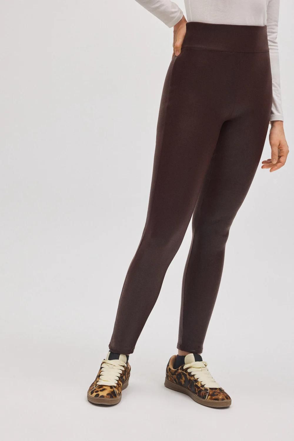 Legging thermique effet cuir