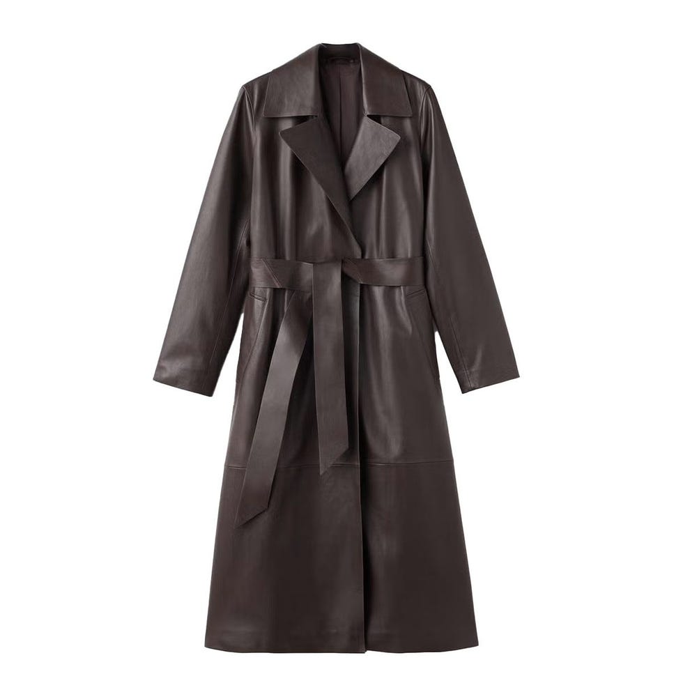 Trench-coat en cuir